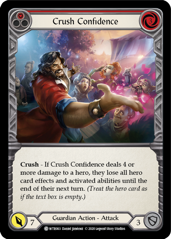 Crush Confidence (Red) [U-WTR063] (Welcome to Rathe Unlimited)  Unlimited Rainbow Foil | Webway Games