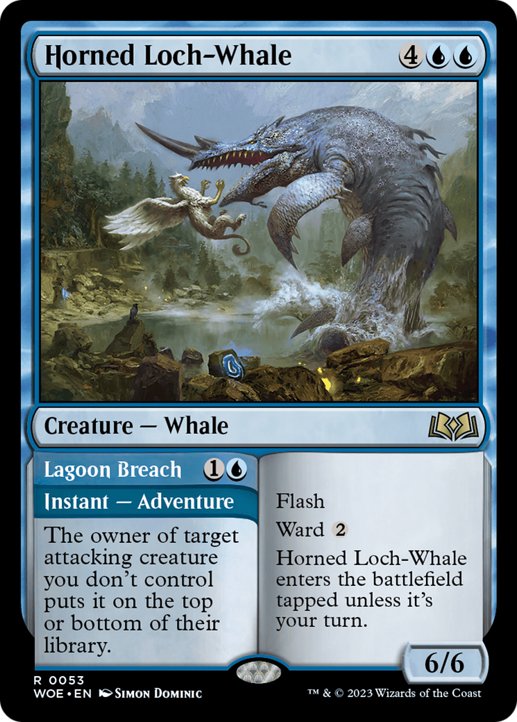 Horned Loch-Whale // Lagoon Breach [Wilds of Eldraine] | Webway Games