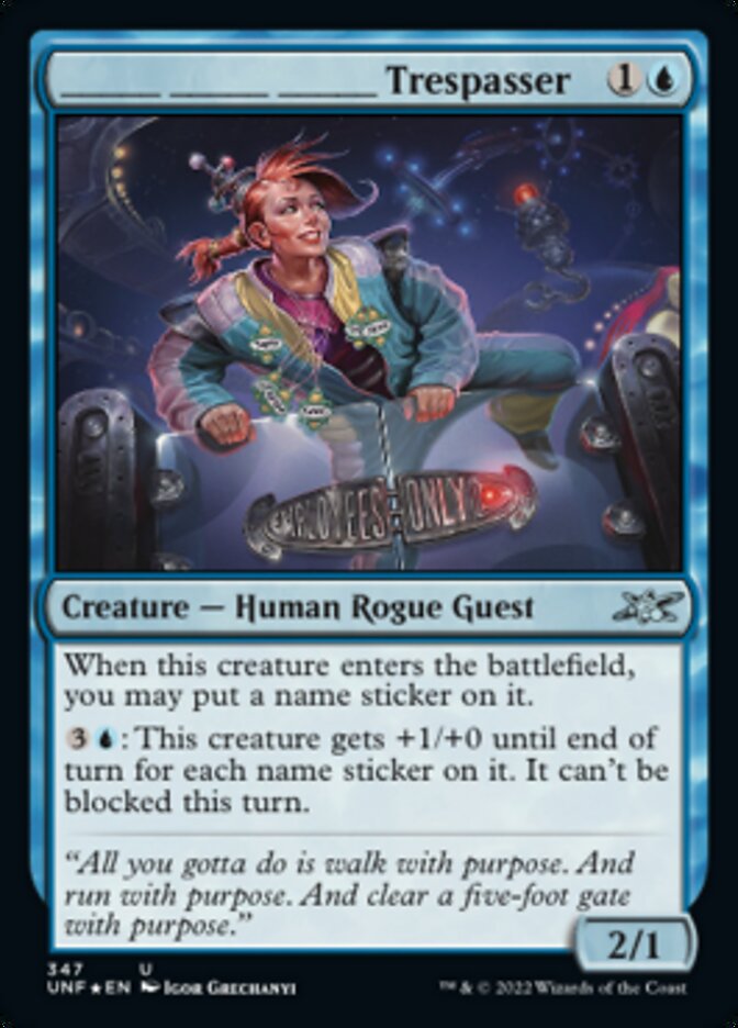 _____ _____ _____ Trespasser (Galaxy Foil) [Unfinity] | Webway Games