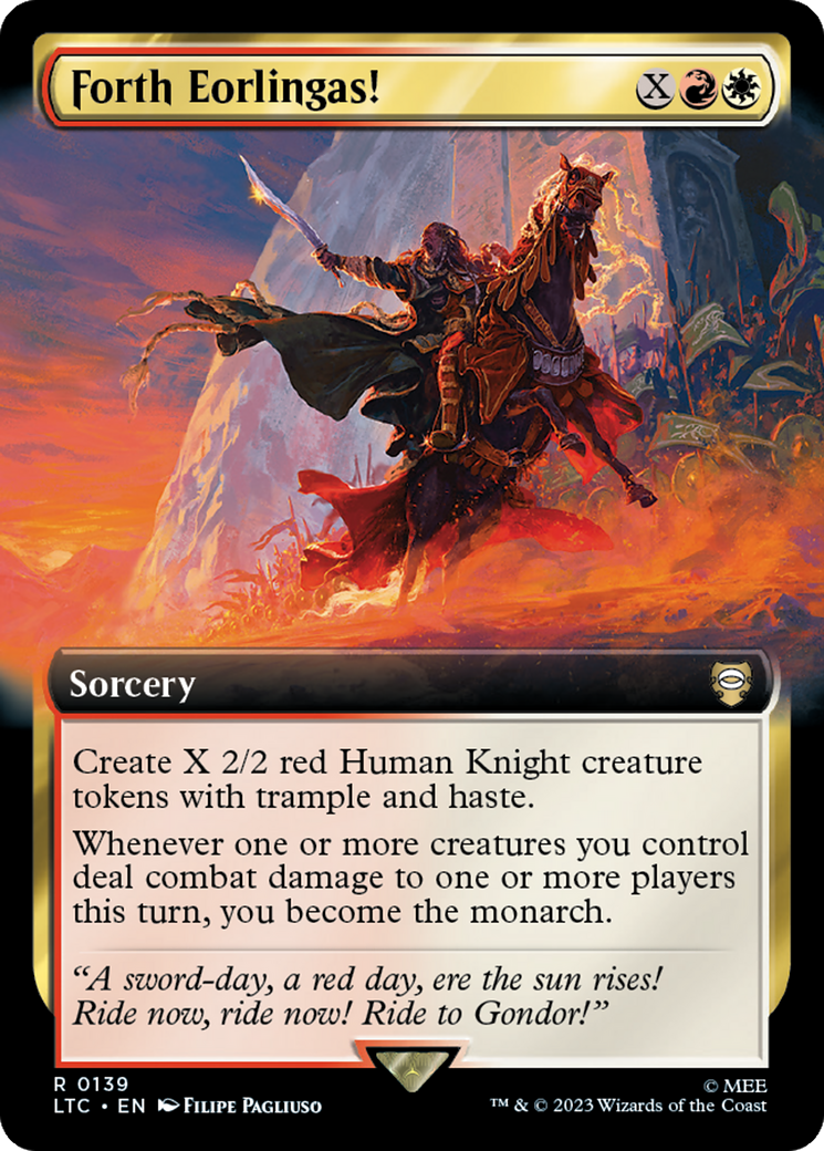 Forth Eorlingas! (Extended Art) [The Lord of the Rings: Tales of Middle-Earth Commander] | Webway Games