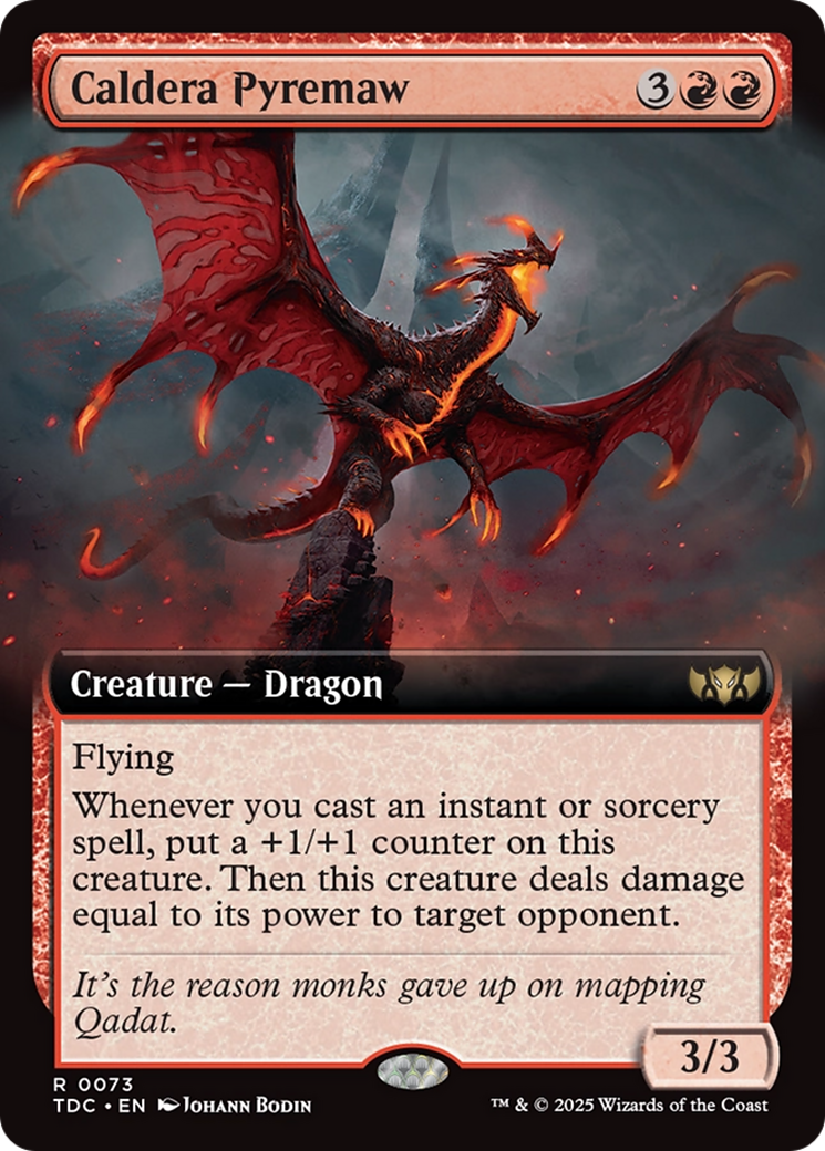 Caldera Pyremaw (Extended Art) [Tarkir: Dragonstorm Commander] | Webway Games