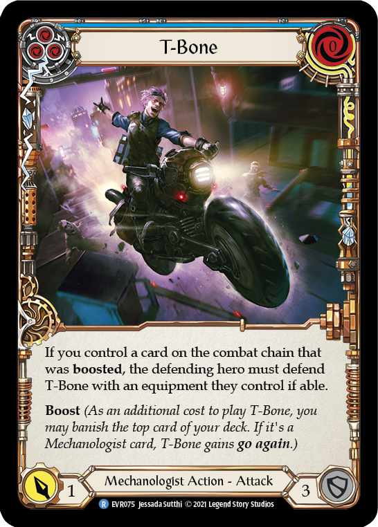 T-Bone (Blue) [EVR075] (Everfest)  1st Edition Rainbow Foil | Webway Games