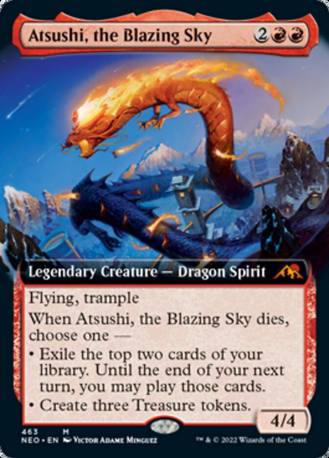 Atsushi, the Blazing Sky (Extended Art) [Kamigawa: Neon Dynasty] | Webway Games