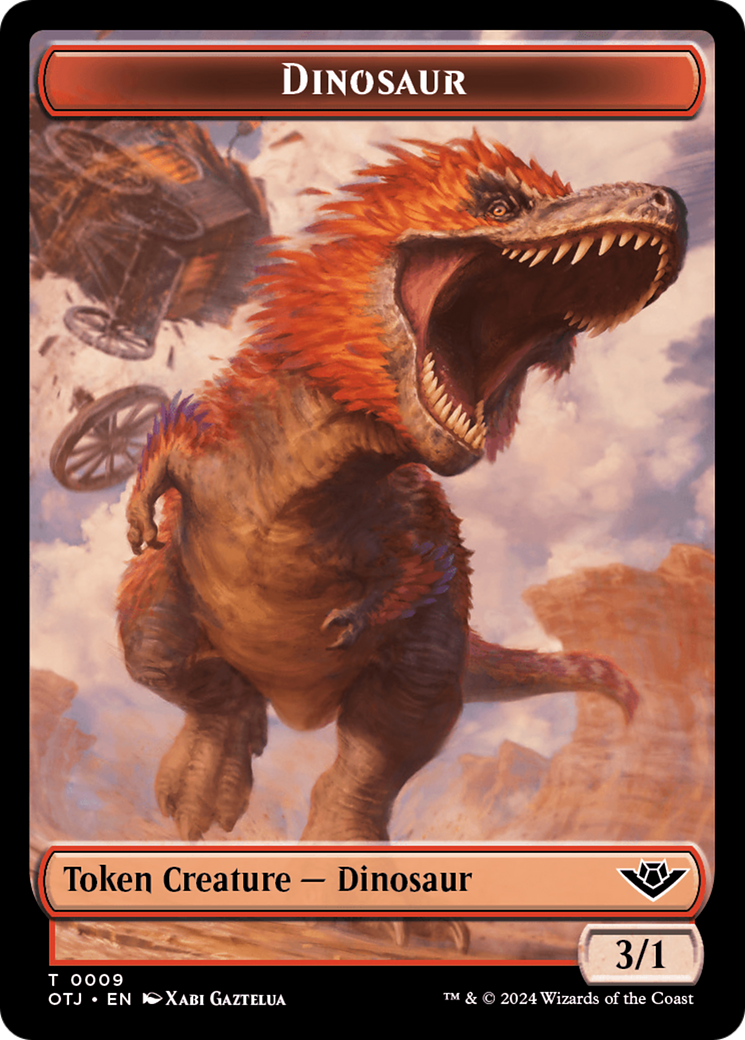 Dinosaur // Plot Double-Sided Token [Outlaws of Thunder Junction Tokens] | Webway Games