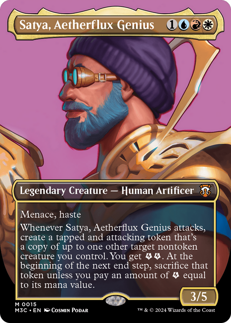 Satya, Aetherflux Genius (Borderless) [Modern Horizons 3 Commander] | Webway Games