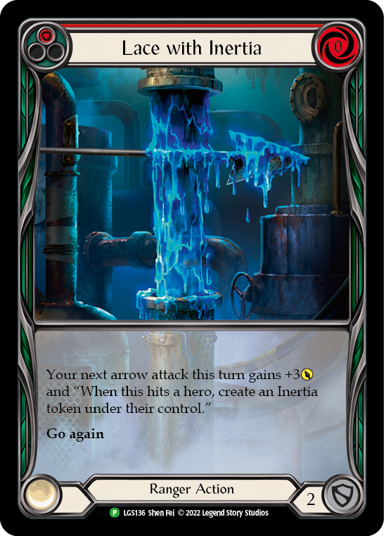 Lace with Inertia (Red) [LGS136] (Promo)  Rainbow Foil | Webway Games