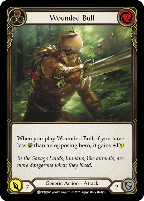 Wounded Bull (Red) [U-WTR200] (Welcome to Rathe Unlimited)  Unlimited Rainbow Foil | Webway Games
