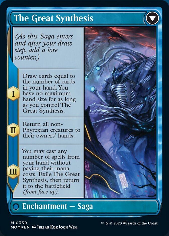 Jin-Gitaxias // The Great Synthesis (Borderless Alternate Art) [March of the Machine] | Webway Games