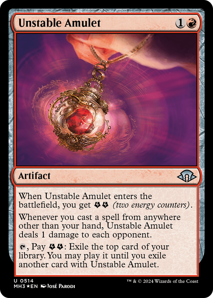 Unstable Amulet (Ripple Foil) [Modern Horizons 3] | Webway Games