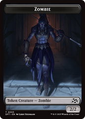 Zombie (0003) // Pilot Double-Sided Token [Aetherdrift Tokens] | Webway Games