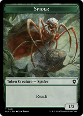 Spider // Blood Double-Sided Token [Bloomburrow Commander Tokens] | Webway Games