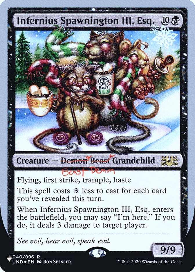 Infernius Spawnington III, Esq. (Unfinity Foil Edition) [The List] | Webway Games
