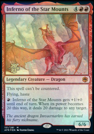 Inferno of the Star Mounts [Dungeons & Dragons: Adventures in the Forgotten Realms Prerelease Promos] | Webway Games