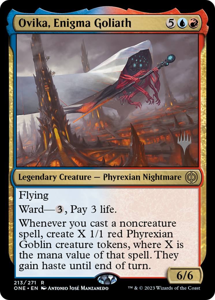 Ovika, Enigma Goliath (Promo Pack) [Phyrexia: All Will Be One Promos] | Webway Games