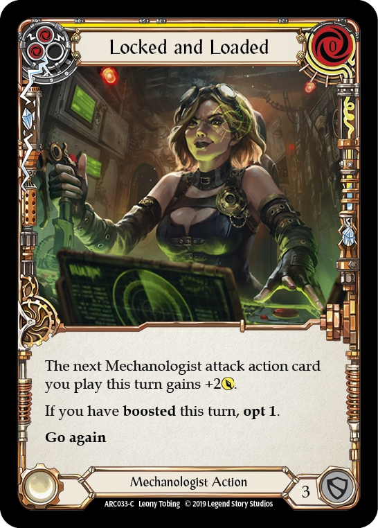 Locked and Loaded (Yellow) [ARC033-C] (Arcane Rising)  1st Edition Rainbow Foil | Webway Games