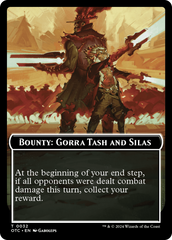 Bounty: Gorra Tash and Silas // Bounty Rules Double-Sided Token [Outlaws of Thunder Junction Commander Tokens] | Webway Games