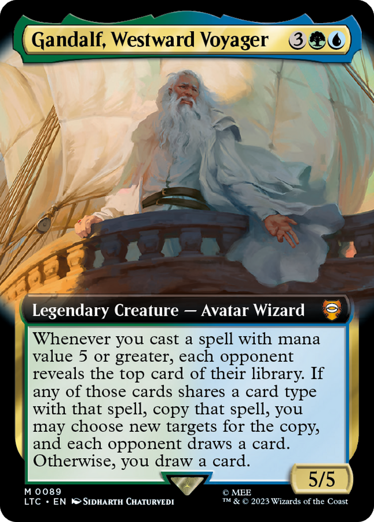 Gandalf, Westward Voyager (Extended Art) [The Lord of the Rings: Tales of Middle-Earth Commander] | Webway Games