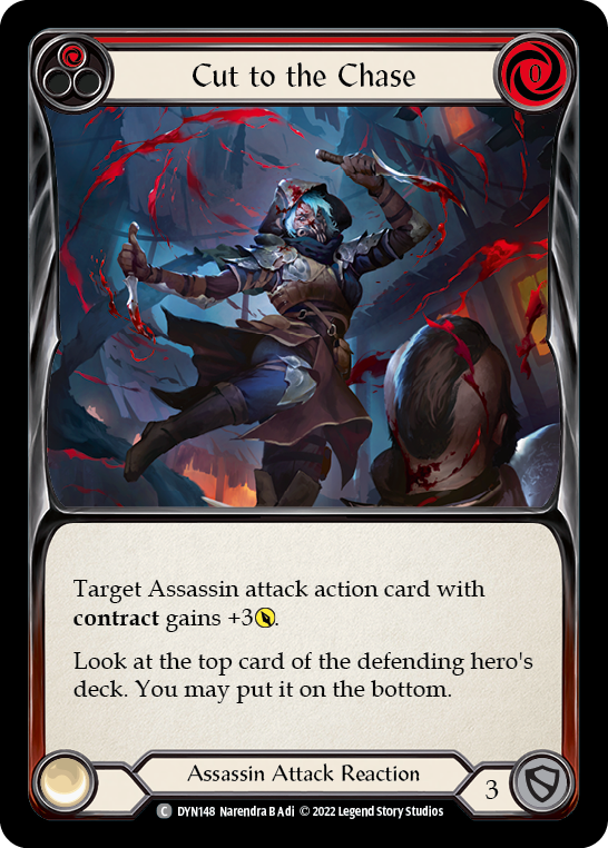 Cut to the Chase (Red) [DYN148] (Dynasty)  Rainbow Foil | Webway Games