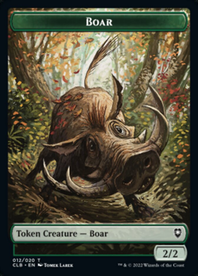 Boar Token [Commander Legends: Battle for Baldur's Gate Tokens] | Webway Games