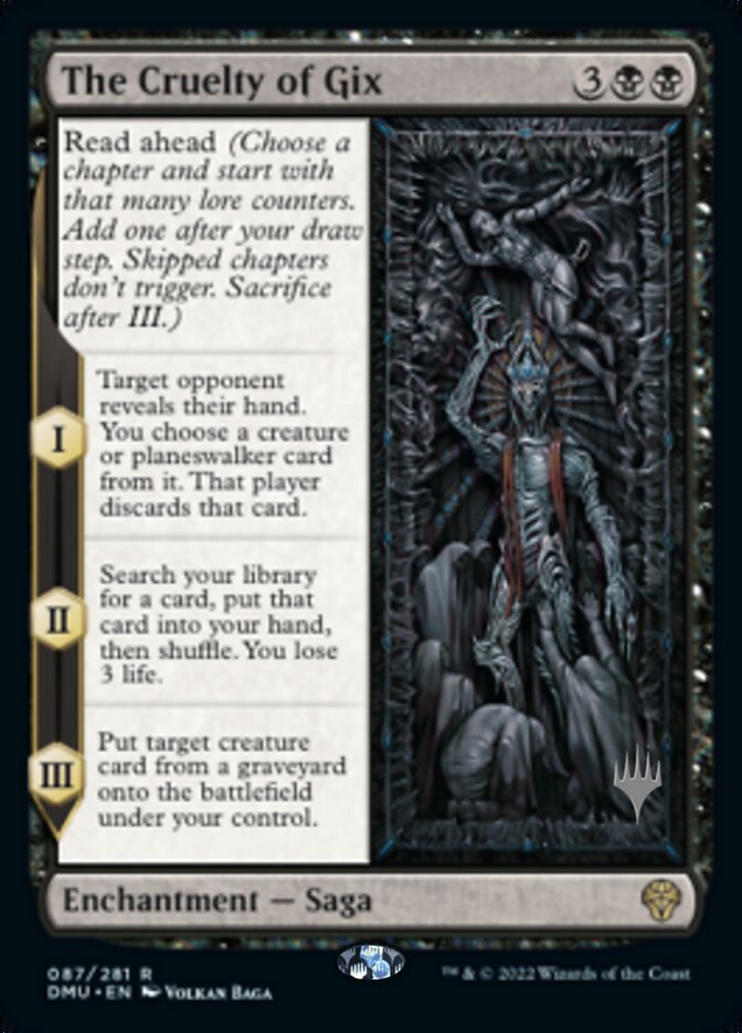 The Cruelty of Gix (Promo Pack) [Dominaria United Promos] | Webway Games