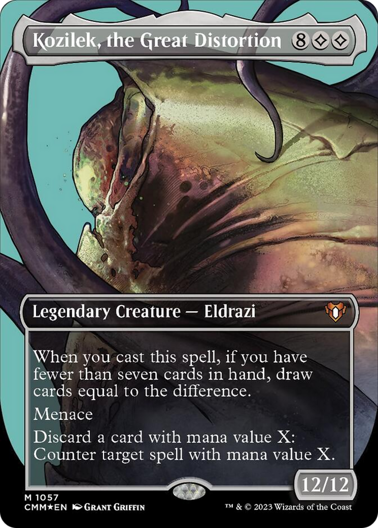 Kozilek, the Great Distortion (Borderless Textured Foil Frame Break) [Commander Masters] | Webway Games