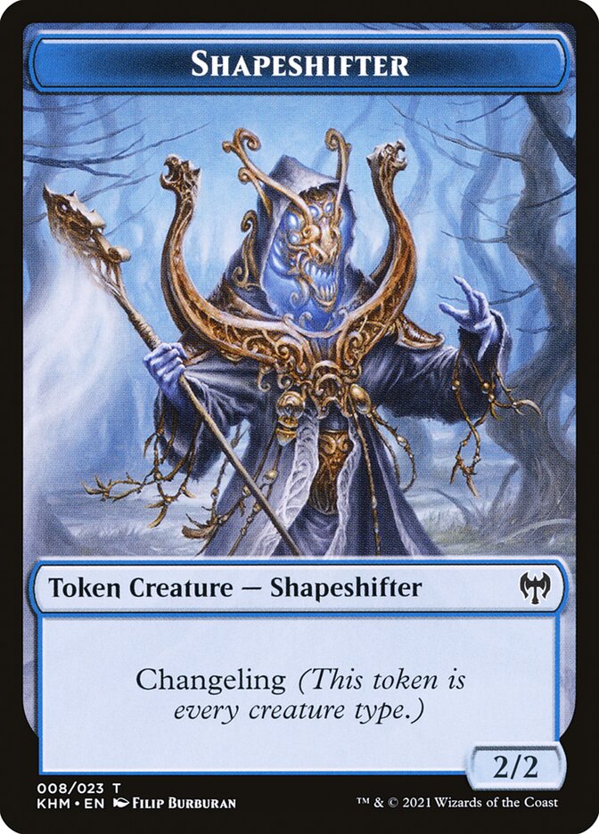 Elf Warrior // Shapeshifter Double-Sided Token [Kaldheim Tokens] | Webway Games