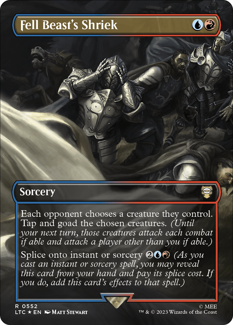 Fell Beast's Shriek (Borderless) (Surge Foil) [The Lord of the Rings: Tales of Middle-Earth Commander] | Webway Games