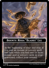 Bounty: Rissa "Blades" Lee // Bounty Rules Double-Sided Token [Outlaws of Thunder Junction Commander Tokens] | Webway Games