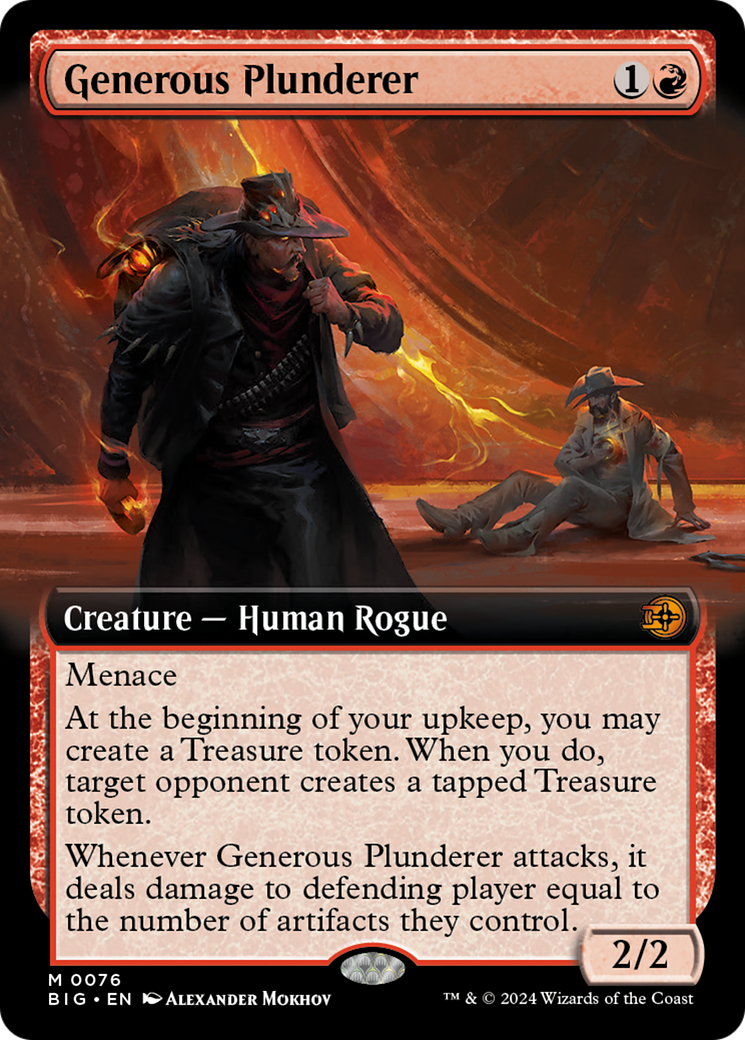 Generous Plunderer (Extended Art) [Outlaws of Thunder Junction: The Big Score] | Webway Games