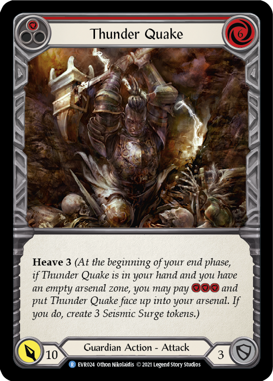 Thunder Quake (Red) [EVR024] (Everfest)  1st Edition Rainbow Foil | Webway Games