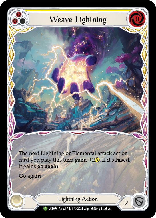 Weave Lightning (Yellow) [LGS076] (Promo)  Rainbow Foil | Webway Games