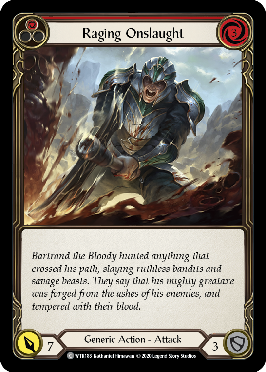 Raging Onslaught (Red) [U-WTR188] (Welcome to Rathe Unlimited)  Unlimited Normal | Webway Games