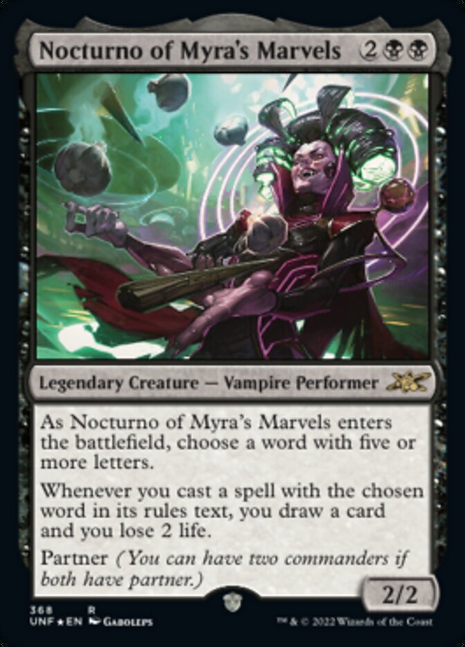 Nocturno of Myra's Marvels (Galaxy Foil) [Unfinity] | Webway Games