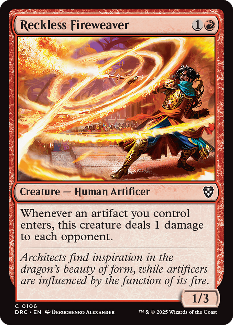 Reckless Fireweaver [Aetherdrift Commander] | Webway Games