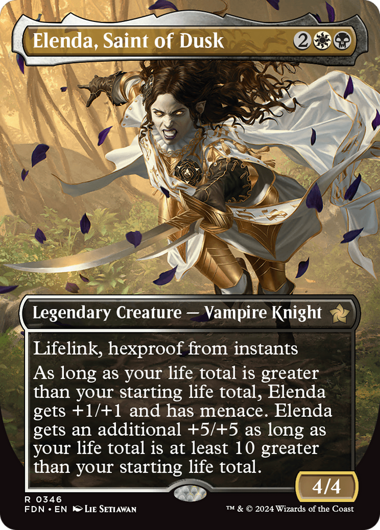 Elenda, Saint of Dusk (Borderless) [Foundations] | Webway Games
