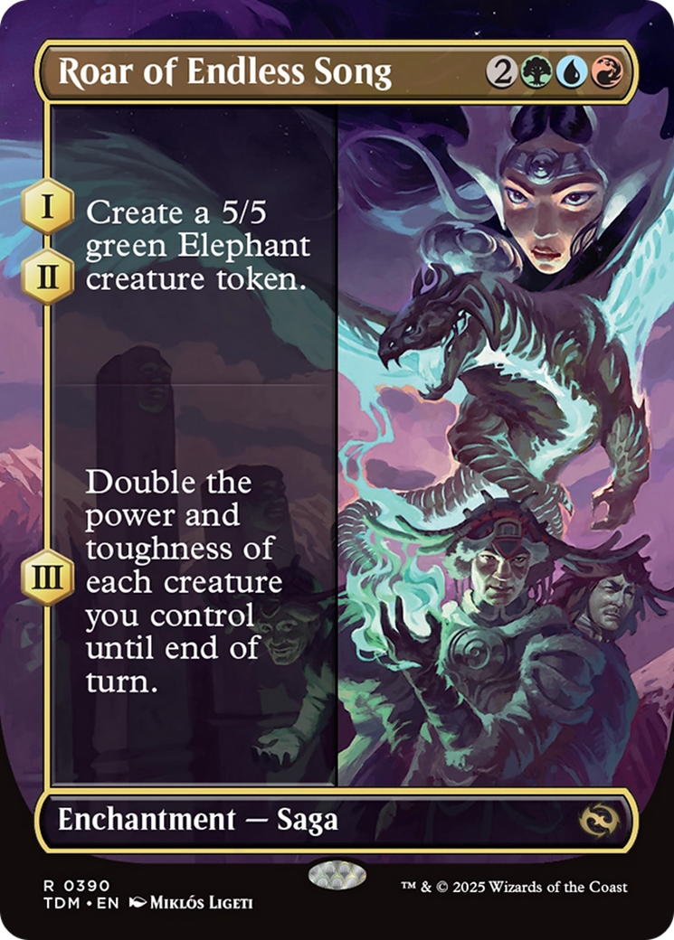 Roar of Endless Song (Borderless) [Tarkir: Dragonstorm] | Webway Games