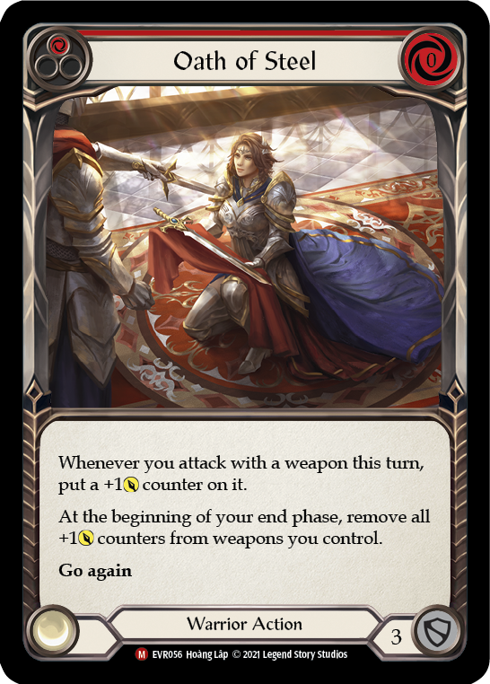 Oath of Steel (Red) [EVR056] (Everfest)  1st Edition Rainbow Foil | Webway Games
