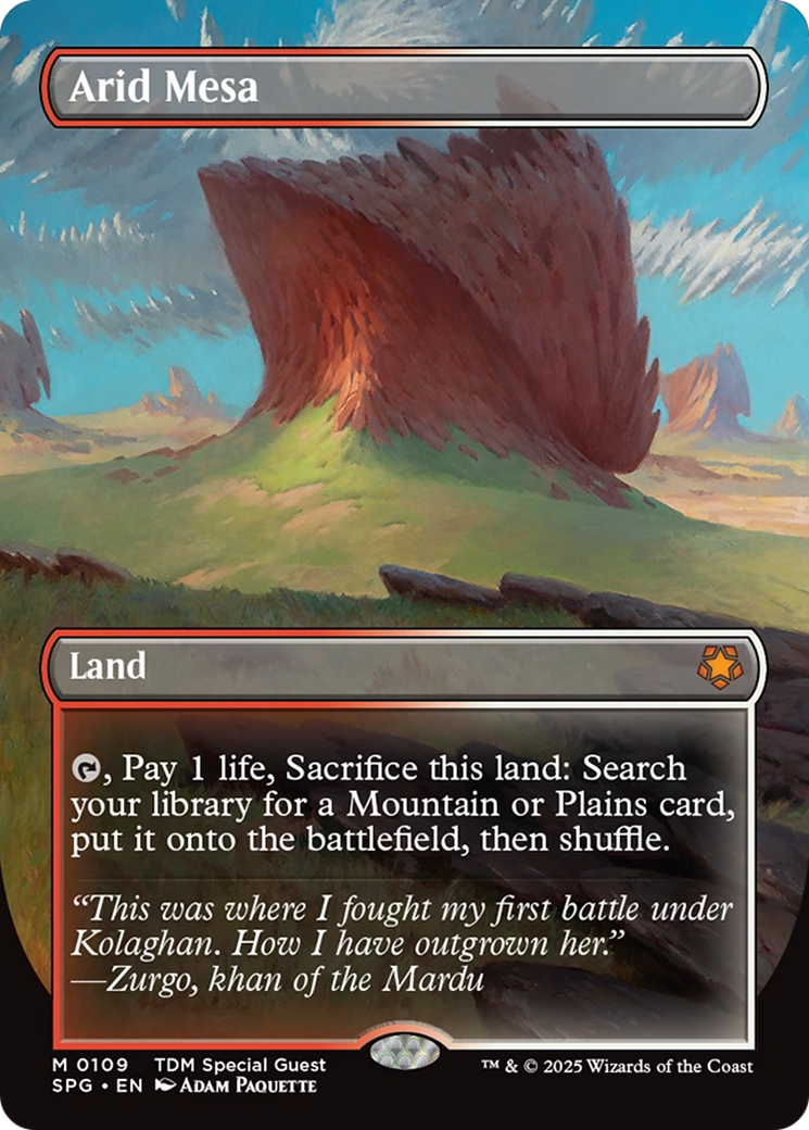 Arid Mesa (Borderless) [Tarkir: Dragonstorm Special Guests] | Webway Games