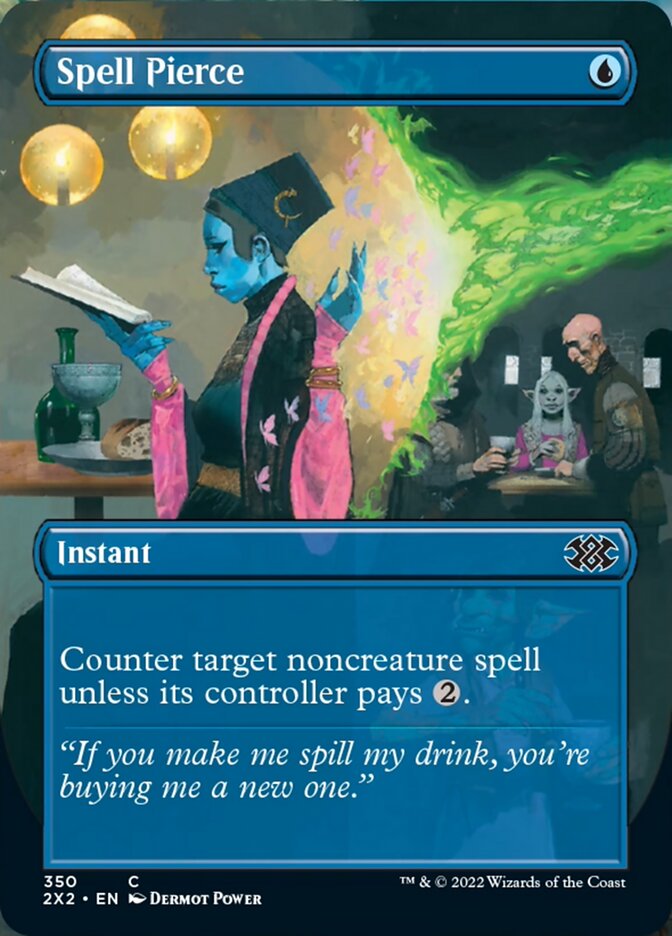 Spell Pierce (Borderless Alternate Art) [Double Masters 2022] | Webway Games