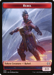 Rebel // Phyrexian Mite (012) Double-Sided Token [Phyrexia: All Will Be One Tokens] | Webway Games