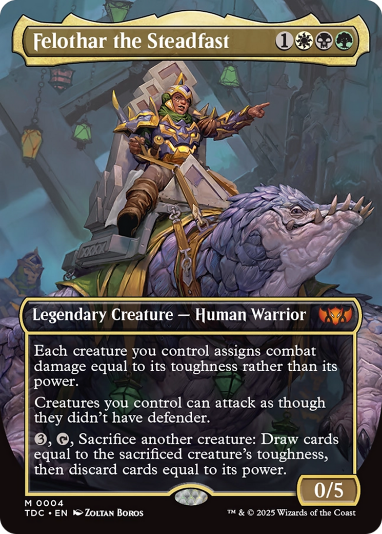 Felothar the Steadfast (Borderless) [Tarkir: Dragonstorm Commander] | Webway Games