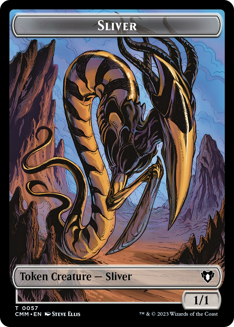 Copy (54) // Sliver Double-Sided Token [Commander Masters Tokens] | Webway Games