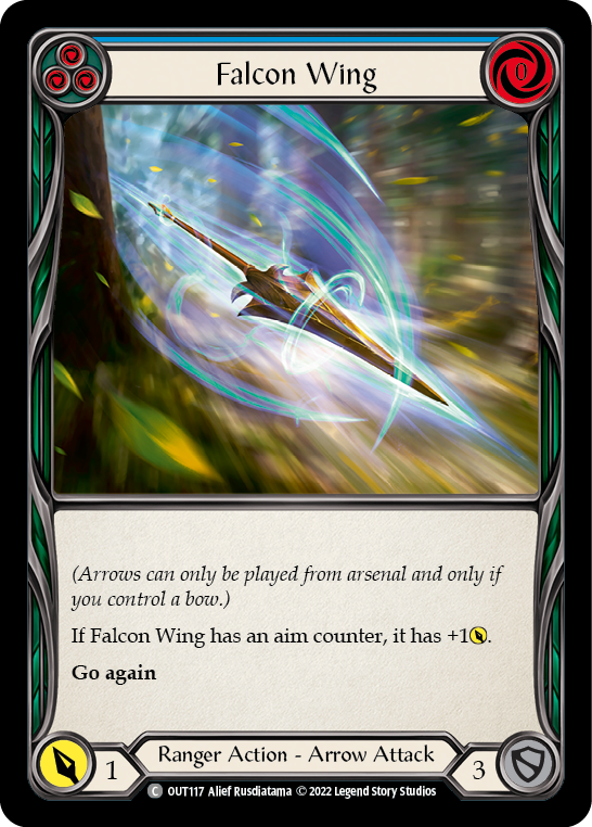 Falcon Wing (Blue) [OUT117] (Outsiders)  Rainbow Foil | Webway Games