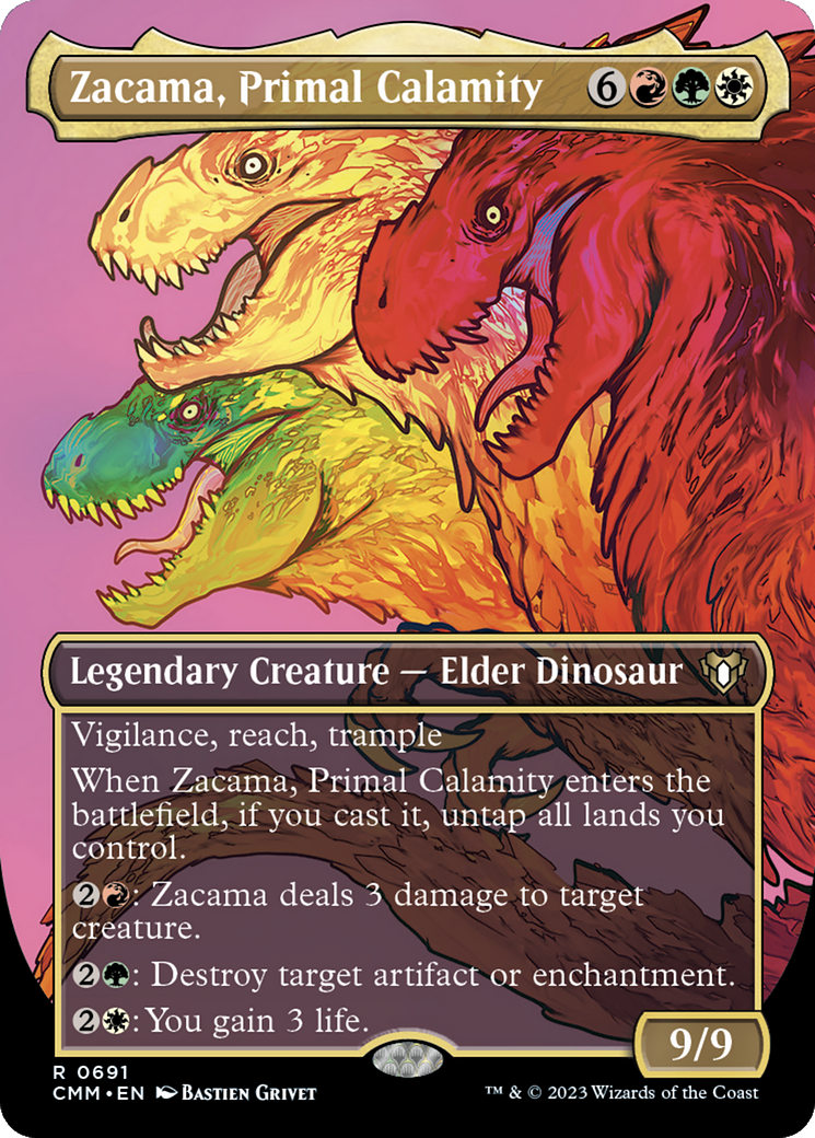 Zacama, Primal Calamity (Borderless Profile) [Commander Masters] | Webway Games