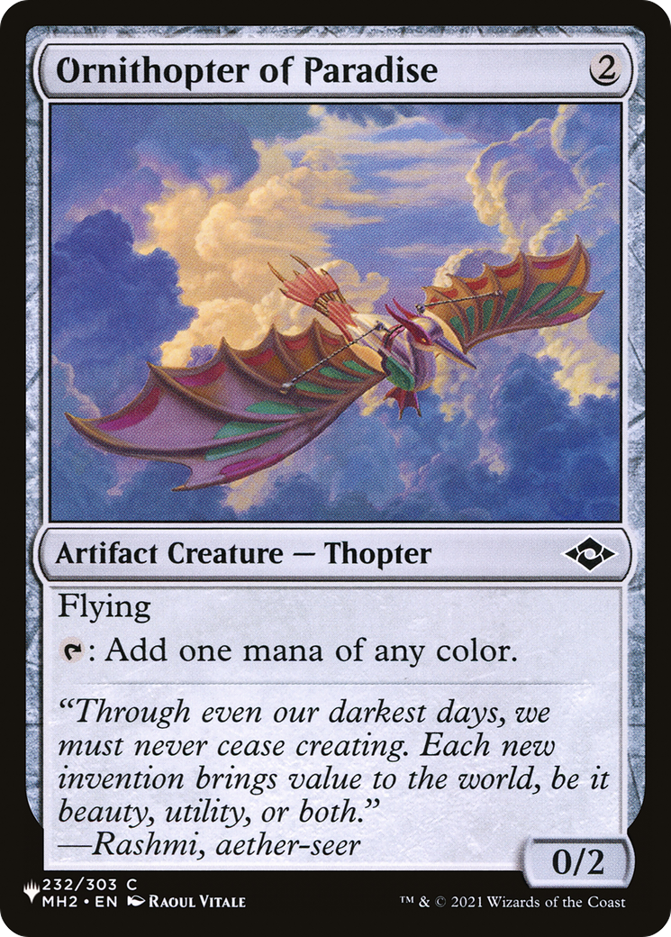 Ornithopter of Paradise [The List] | Webway Games