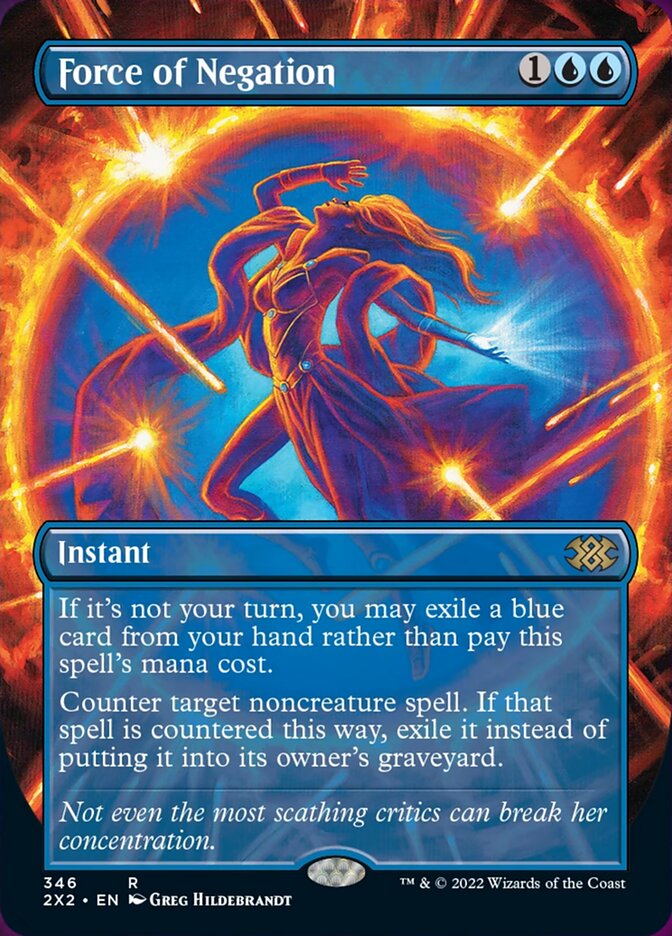 Force of Negation (Borderless Alternate Art) [Double Masters 2022] | Webway Games