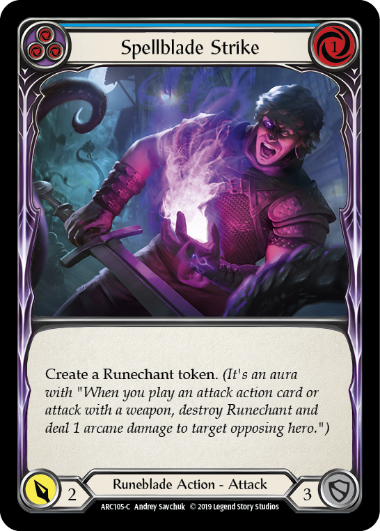 Spellblade Strike (Blue) [ARC105-C] (Arcane Rising)  1st Edition Normal | Webway Games