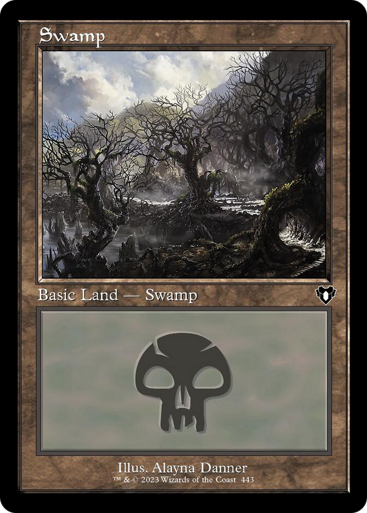 Swamp (443) (Retro) [Commander Masters] | Webway Games
