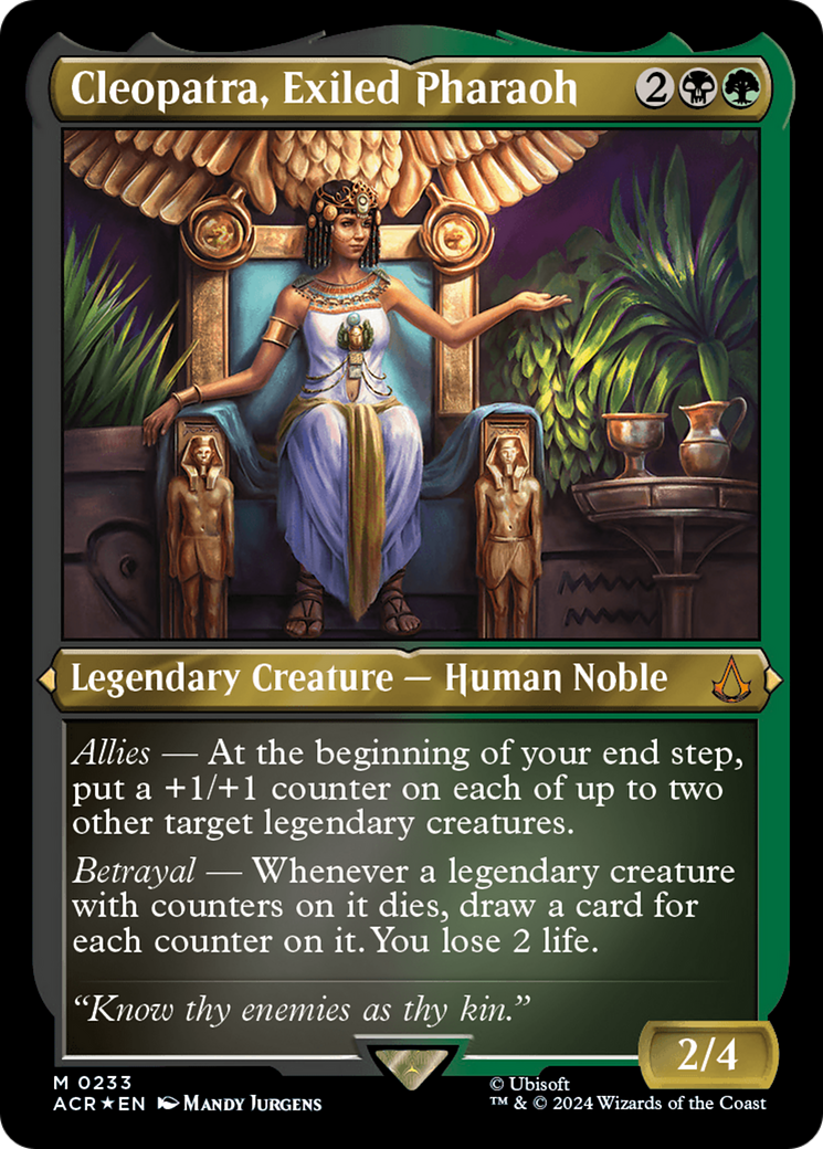 Cleopatra, Exiled Pharaoh (Foil Etched) [Assassin's Creed] | Webway Games