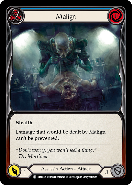 Malign (Blue) [OUT032] (Outsiders)  Rainbow Foil | Webway Games